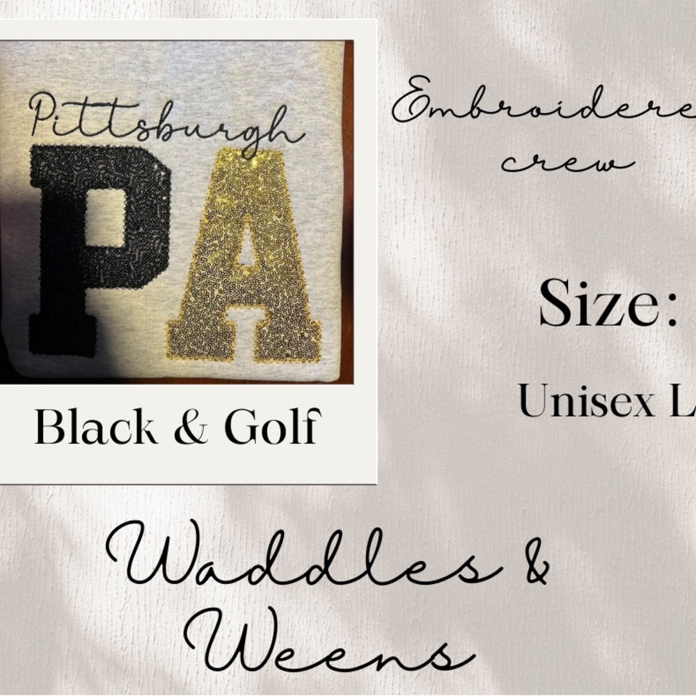 Pittsburgh Embroidered Crewneck